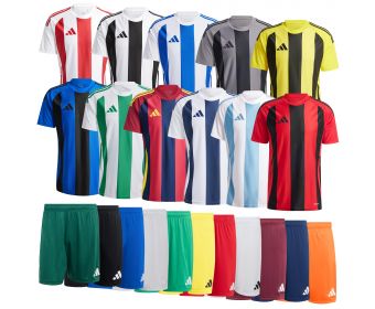 adidas Striped 24 Jsy mez + sort szett